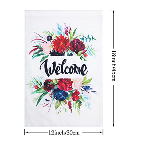 Garden Flag Welcome Season Flag,Indoor And Outdoor Flags,Holiday Flag,Double-Sided.(Welcome, Safflower) #TOP1
