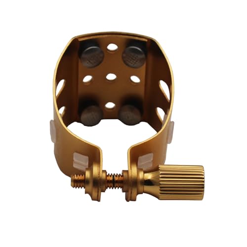 Eastern Music Saxophone Hard rubber mouthpiece Soprano alto Tenor metal ligature Ligature cap (Sandblust gold, Tenor MPC) - Thumbnail 3