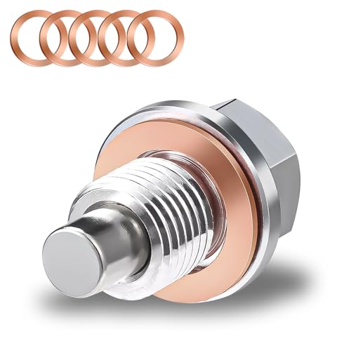 HHZL M12 x 1.5 Magnetic Oil Drain Pan Plug, Oil