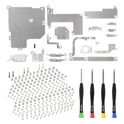 Inner Complete Screws Set and Full Internal Metal Bracket Kit Replacement for iPhone 13 Pro Max Plate Cover Bottom Small Screw Parts with Repair Tools Screwdriver for 13Promax
