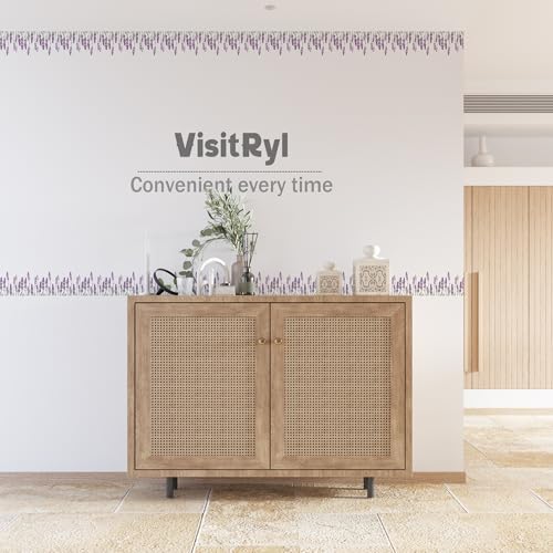 VisitRyl Bordüre selbstklebend Lavendel 10 cm x 500 cm zum Aufkleben für Wohnzimmer Küche Badezimmer Tapetenrahmen Abnehmbare Wasserdicht… – Ansicht 4