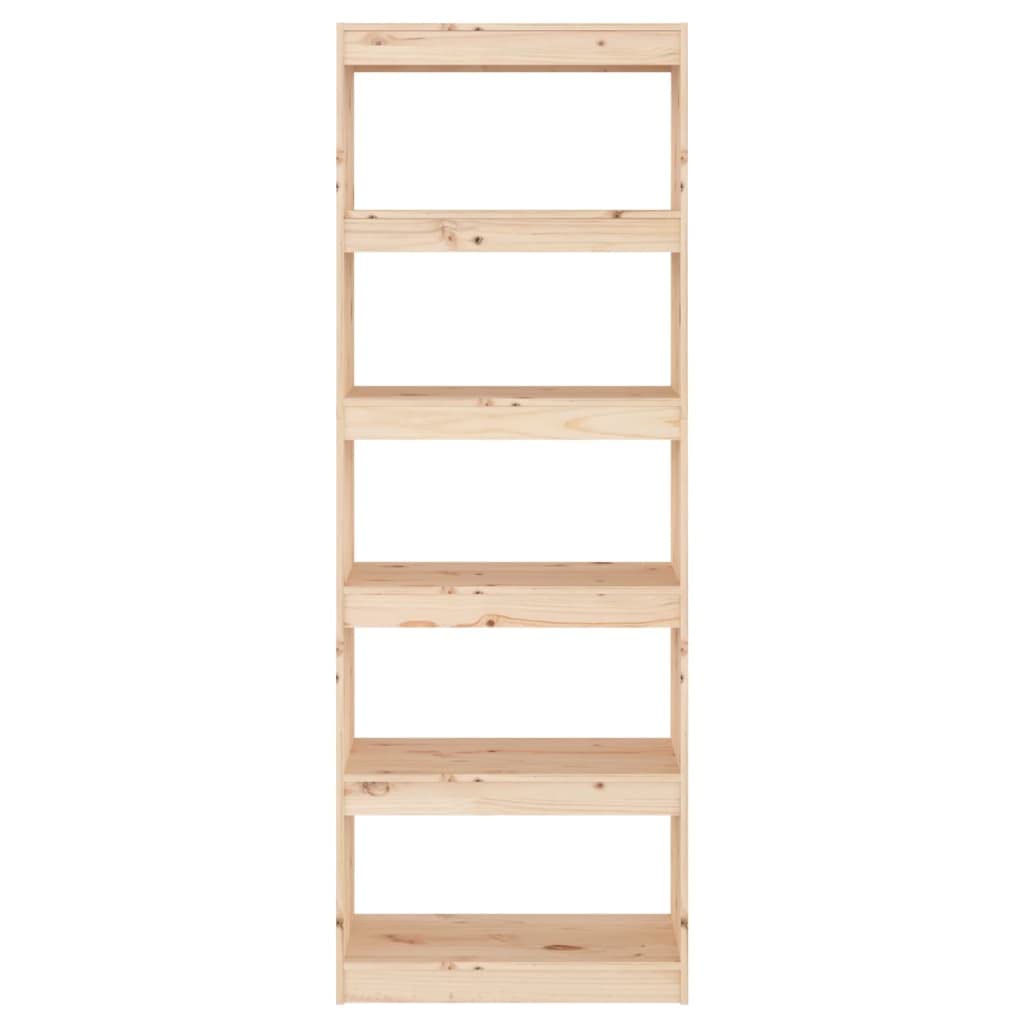 Générique Biblioteka 60x30x167,5 cm Lita sosna 5 przegródek | Wszechstronne półki, oddzielne elementy, przechowywanie książek i DVD, łatwe czyszczenie na mokro