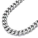 [ChainsHouse] ネックレス メンズ チェーンのみ サージカルステンレス 喜平 シルバー 金属アレルギー対応 76cm 9mm アクセサリー