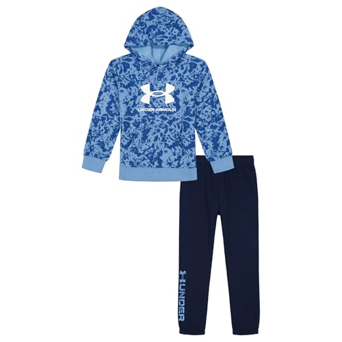Image of Under Armour Boys' 2-Piece Hoodie Set, Pullover Sweatshirt and Fleece Pants