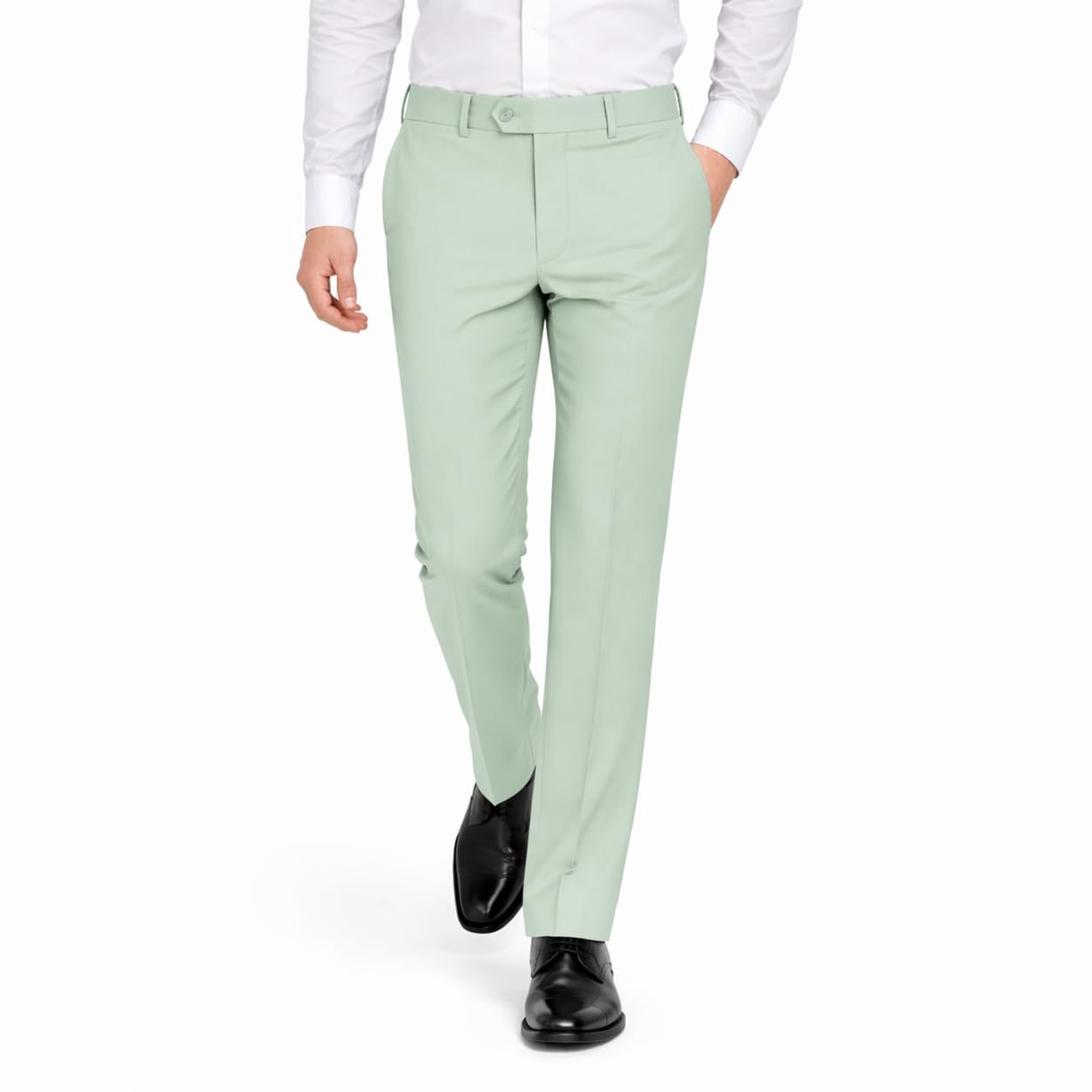 Men’s Formal Adjustable Pants | Premium Stretch Fabric | Slim Fit Office Trousers Comfort | Business Casual Pant for Men-image-13