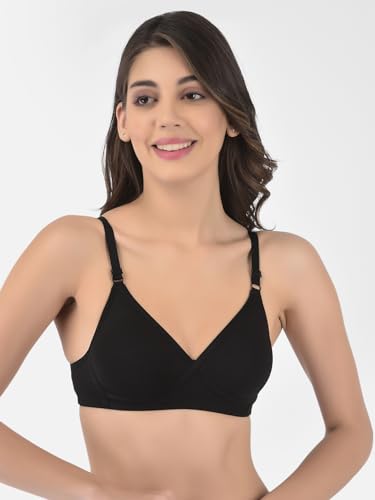 Image of Softline Women's Cotton Rich Wire-Free Non-Padded Molded Bra Combo | Full Coverage & Breathable Comfort | Lightweight, Skin-Friendly Everyday Wear (Pack of 2)