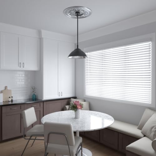Image of Ekena Millwork 22 inchOD x 3 1 /2 inchID x 1 inchP Baltimore Thermoformed PVC Ceiling Medallion (Fits Canopies up to 7 3 /4 inch), Aged Dark Steel