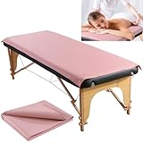 BALAPET Lash Bed Sheets Non-Sticky Sugaring and Waxing Pad Wipeable and Waterproof PU Leather Massage Table Cover Suitable for Grafting Eyelash Beds Massage Tables,SPA,Beauty(Pink)