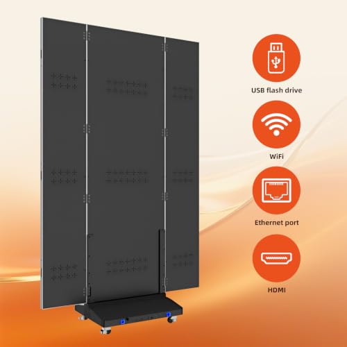 Image of 90 Inch Tri-Fold LED Poster Screen丨Dual-Sided LED Digital Signage Display | P1.86 GOB Protected | Seamless Display | Portable & Quick Install | Smart Content Control | With Flight case