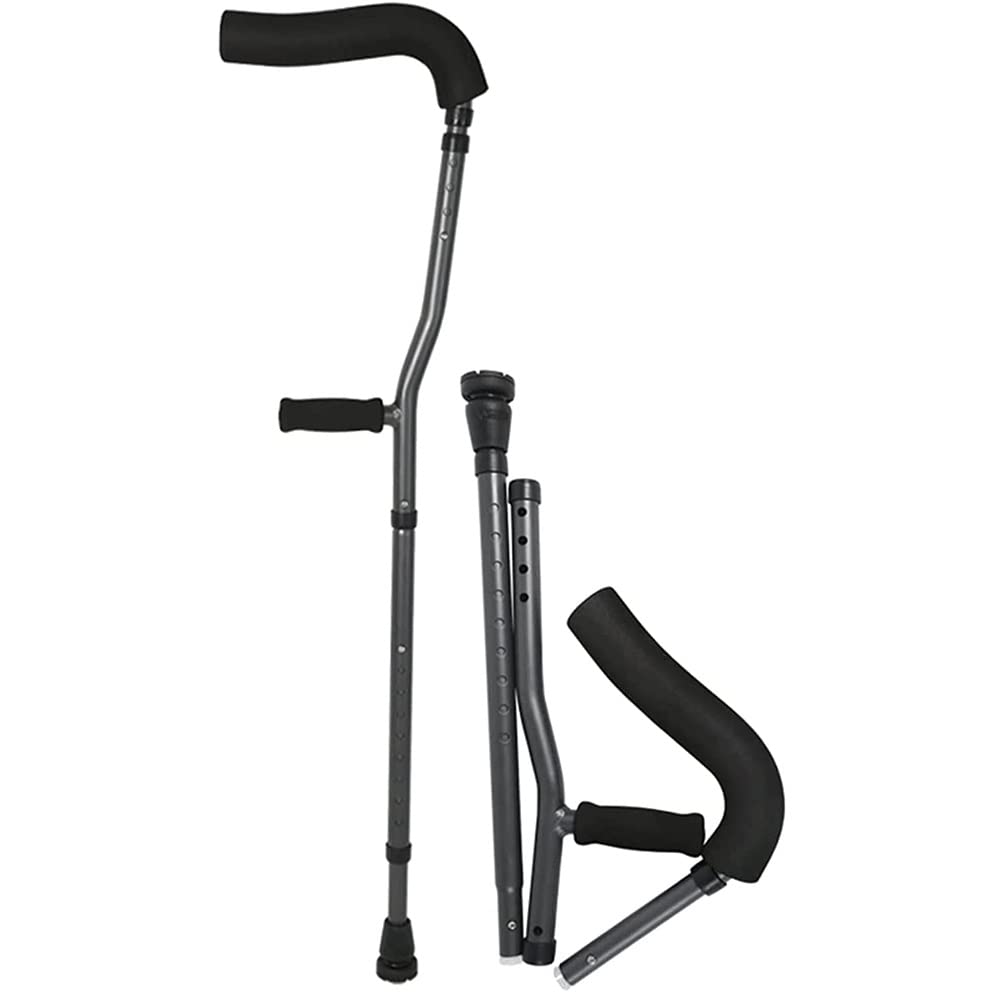 ZJIEX Muletas Axilares Adultos Ajustable, Muletas Ortopédicas, Bastón para Mayores Extensible, Bastón para Mayores Extensible Muletas para Caminar (Color : 1, Size : F Type)