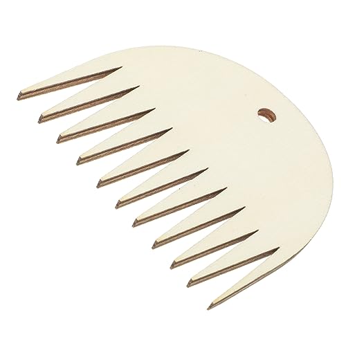 OSALADI Small Wooden Tapestry Weaving Comb Teeth DIY Weaving Accessories for Smooth Yarn Handling Lightweight Design for Easy Grip for Beginners Crafting Unique