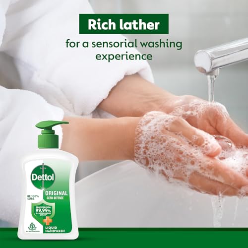 Image of Dettol Liquid Handwash Dispenser Bottle Pump (210ml, Buy 1 Get 1 Free)- Original Hand Wash | Germ Defence Formula | 10x Better Germ Protection