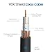 Cmple - RCA Subwoofer Cable 6 ft Digital Coaxial Audio Cable Composite Audio/Video Cord 1-RCA Cable Male to Male Coaxial RCA Cables for Home Theater, Rear View Parking Camera