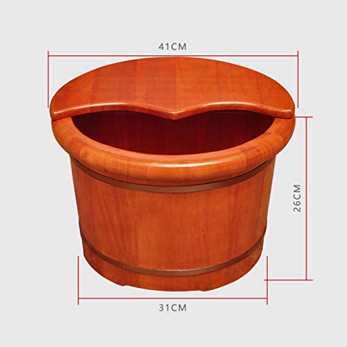 Bañera de pies de madera duradera oak 41 cm miniatura 5