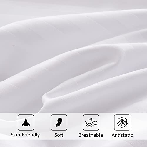 ELNIDO QUEEN Body Pillow for Adults, Satin Stripe Large Full Body Pillow Insert - Side Sleeper Bed Pillow Breathable(20 x 54 inch)