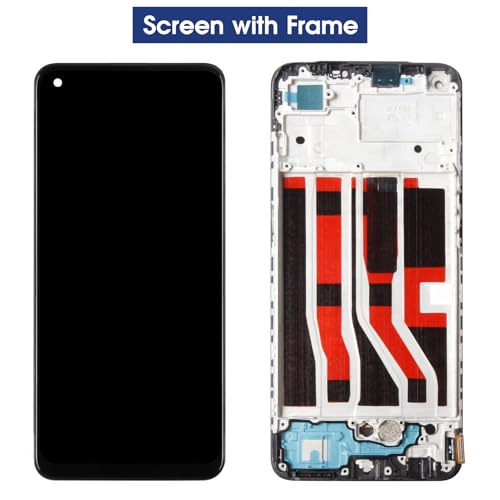 Écran remplacement Oppo A74 4G LCD tactile complet avec châssis CPH2219 noir
