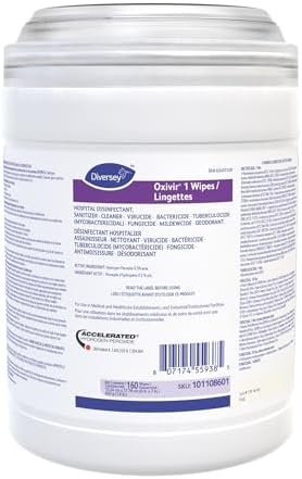 Diversey 101108601 Oxivir 1 Wipes, Hospital Disinfectant Sanitize...