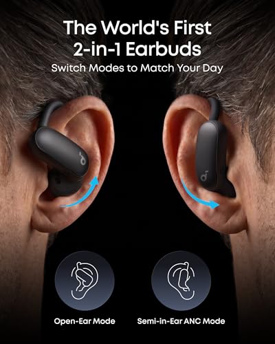 Image of Soundcore AeroFit 2 Pro by Anker, Dual-Form Earbuds, Open-Ear & Active Noise Cancellation Forms, 5-Level Adjustable Ear Hooks for Dual Forms, Hi-Res Audio with LDAC, 4-Mic AI Clear Calls