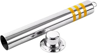 Thickened Stainless Steel Anti-Collision Post, Steel Pipe Warning Column, Fixed Isolation Column, Detachable Bollard, Parking Bollard (Color : Silver, Size : 114x114x750mm)