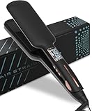 Onalix Piastra per Capelli Larga con Display LCD, Temperatura Regolabile 80-230°C, Riscaldamento Rapido PTC, Piastre in Ceramica, Cavo Rotante 360°, Spegnimento Automatico