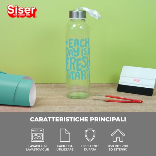 Miniatura 4 de Siser Easypsv Starling Vinilo Adhesivo Permanente Sea Glass 150 X 30 Cm, Para Personalizar Objetos Y Superficies Duras, Compatible Con Plotter De Corte, Lavable En Lavavajillas