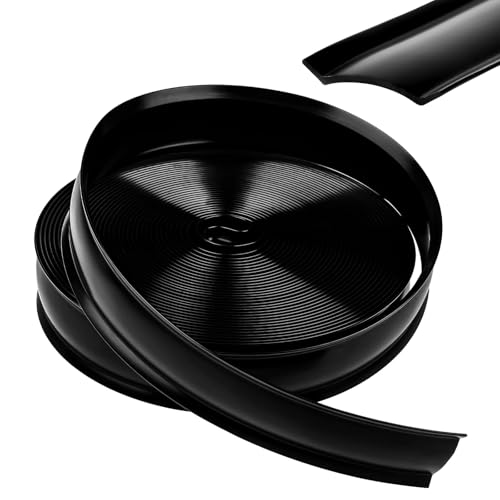 1 RV Vinyl Trim Molding Insert 100 FT Black Camper Exterior Screw Cover Trim Strip Weather Resistant Vinyl Replacement Insert for RV Boat Camper Travel Trailer