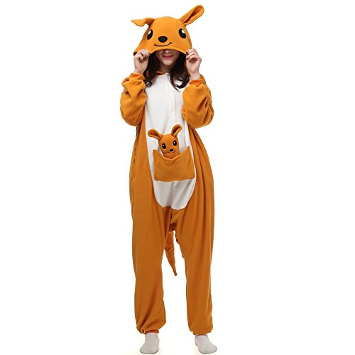 ZKomoL Pyjama onesie pour cosplay, adulte, unisexe, modèle tigre, Kangourou., M
