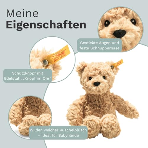 Steiff Kuscheltier Jimmy Teddybär, Süßes Stofftier, Jungen, Mädchen & Babys ab 0 Monaten, Friends, Plüschtier 20 cm, Hellbraun, 242274