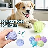 Favuit Hundeball Unzerstörbar, 6 Stück Hundespielzeug Ball Set Quietschend Dauerhaftes Jagdbälle Hunde Spielzeugbälle Schwimmfähig für Aggressive Kauer Kleine und Mittelgroße Hunde