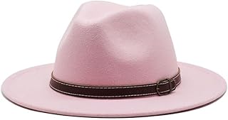 Fengyan Sombreros Nuevo Sombrero de Fieltro de Lana de otoño e Invierno, Sombrero de Copa de Lana for Hombres, Sombrero de ala Plana de Jazz for Caballeros
