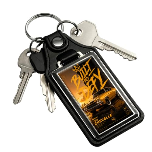 Image of Brotherhood Classic Car Key Chain for Chevelle - 1971 Built to Defy Gift