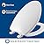 Mayfair Caswell Modern Toilet Seat, Slow Close, Easy Clean, Plastic, Elongated, White