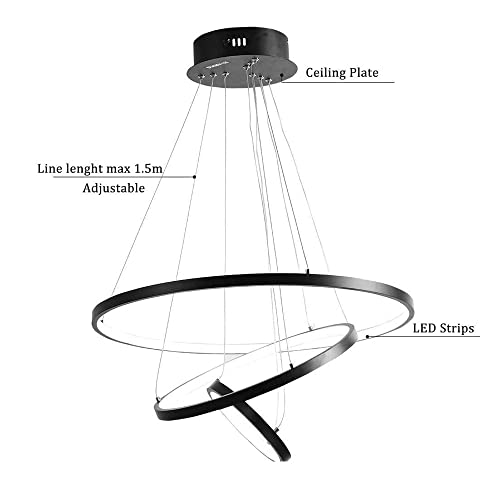 Luminaire moderne circulaire d'exception, suspension LED haut de gamme - 8
