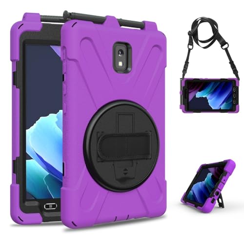 Coque robuste Samsung Galaxy Tab Active 3 violette anti-choc pour éviter les pannes