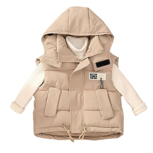 Little Boys Girls Hoodies Puffer Vest Kids Zipper Padded Quilted Jacket with Pocket Fall Winter Warm Clothes Cute Casual Coat2