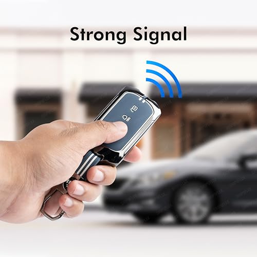 Image of SHOPOFLUX Metal Key Cover Compatible for Tata Curvv | Curvv EV Electric | Sierra | Safari | Harrier | 4 Button Smart Key Only (Metal Black Silicone)