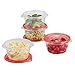 Rubbermaid Storage Bowls, 3.2 Cup, Red,(Pack of 4)
