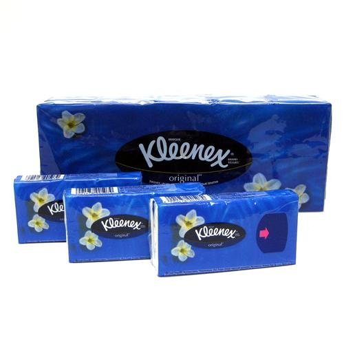KLEENEX ORIGINAL POCKET10 TISSUES. 10 PACKS - 1 PACK