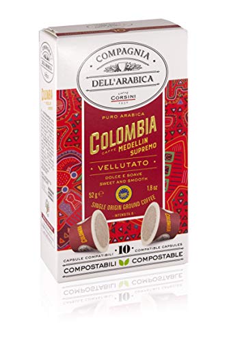 Compagnia dell'arabica Café Colombia Medellín 10 Capsules compostables et biodégradabls Cover