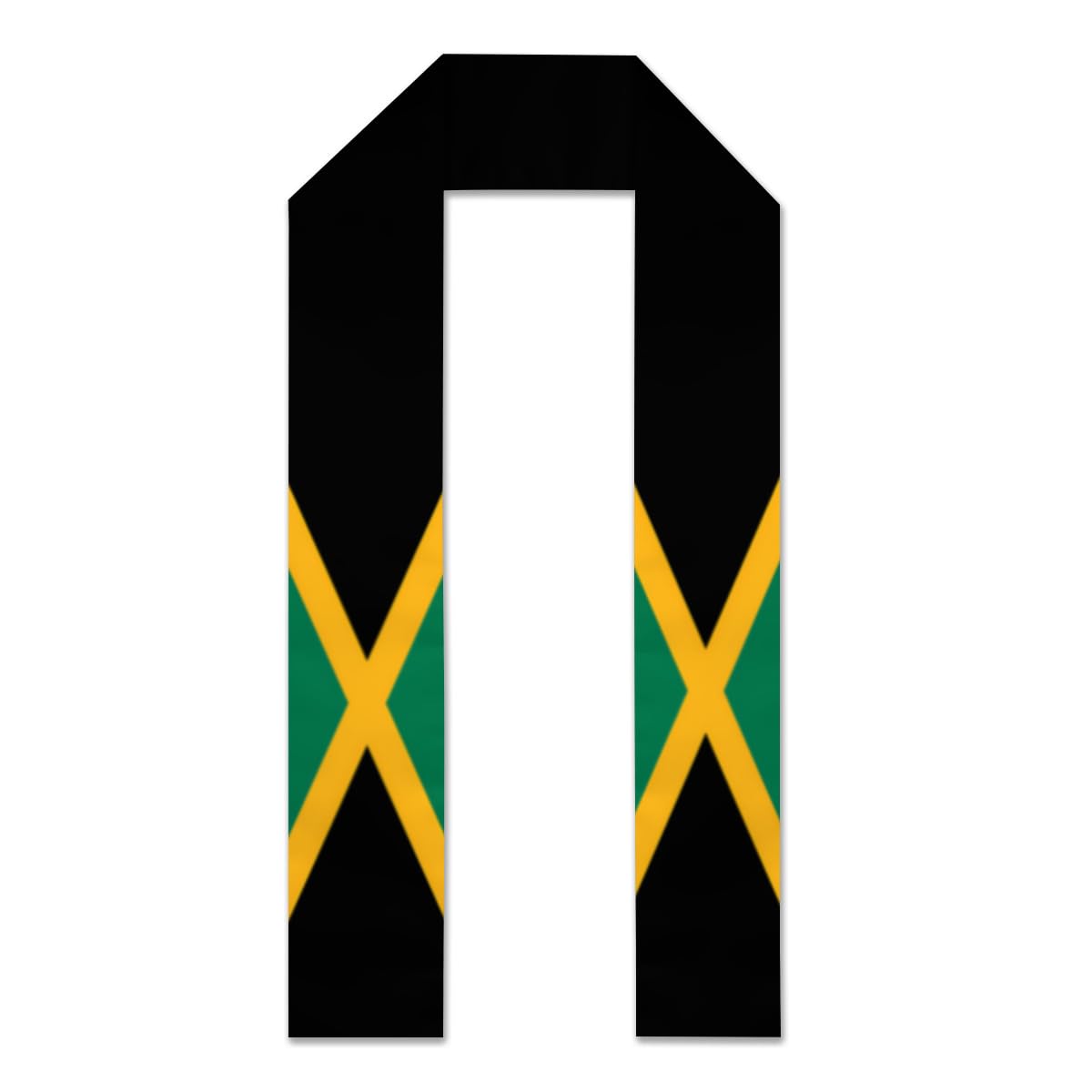 peiyeety Jamaica Jamaican Flag 0International Graduate Satin Stole Scarf 72 Graduation Sash for Abroad Student Study Class Congratulation Gifts