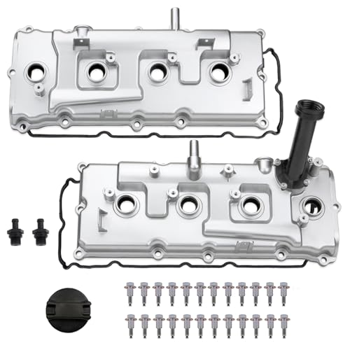 MILIPARTS Aluminum Valve Cover Set w/Gasket Bolts Compatible with 2007-2017 Nissan Armada NV2500 NV3500 Titan Pathfinder Infiniti QX56 5.6L Replace 13264ZE01A 132647S000