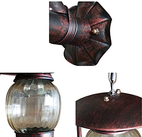 Aplique de pared vintage E27 e iluminación de seguridad rústica de 40cm 2