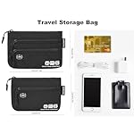 SUPACOOL Passport Holder Bag, Travel Wallet for Men Women Family, Passport Pouch, Card Holder Organizer, RFID Blocking, Two-piece Set(Black) - Image 2