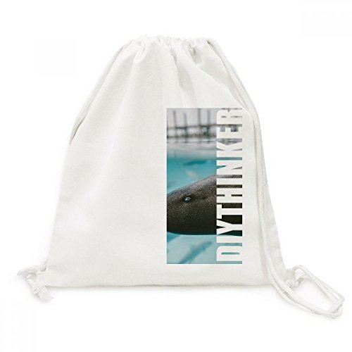 Sac cordon toile requin océan DIYthinker voyage dos animal
