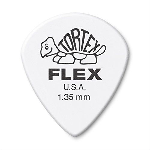 Jim Dunlop 468p1.35 Tortex Flex Jazz III médiator de guitare, 1,35 mm, blanc – lot de 12 - Les Beatles, Paul McCartney, John Lennon, RIngo Starr, George Harrison Jim Dunlop 468p1.35 Tortex Flex Jazz III médiator de guitare, 1,35 mm, blanc – lot de 12