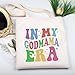 KUIYAI Godmama Appreciation Tote Bag Godmother Proposal Shoulder Bag Baptism Christ Gift Mother Day Gift From Goddaughter Godson (Godmama ToteS)