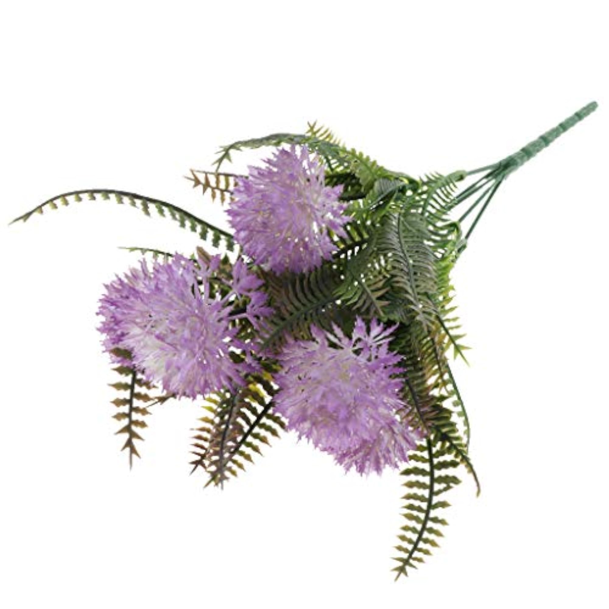 Artificial 5-Head Onion Flower Persian Leaves Grass Home Decor