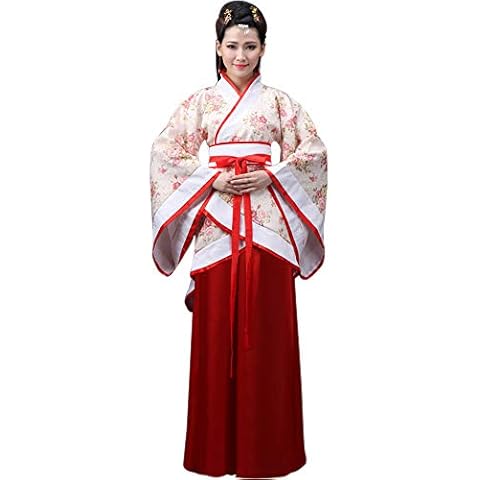 BOZEVON Women's Clothes Tang Suit - Ancient Chinese Style Traditional Costume Hanfu Dresses - for Stage Show Performances Cosplay, Style-2/S Cover
