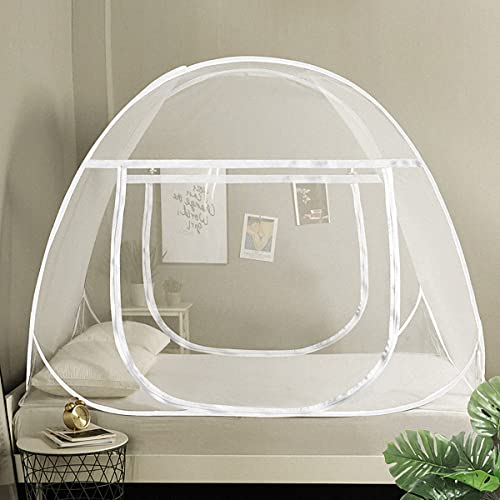 AMMER Pop Up Mosquito Net Tent for Beds, Portable Foldable Mosquito Netting...