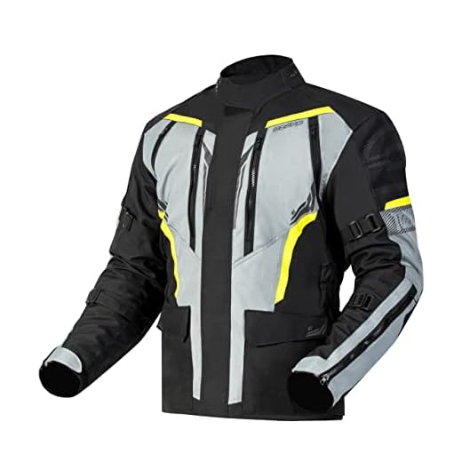 OZONE MOTO Tour III Chaqueta de Moto Textil Membrana impermeable Reissa Forro Thermolite 8 canales de ventilación Protectores de codos y hombros
